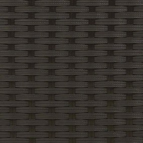 4 db fekete rakásolható polyrattan kültéri szék