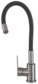 Gamma Flex 2000, önálló mosogató csaptelep rugalmas karral, fekete-grafit, GMA-BFX-2000GM
