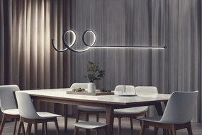 Függőlámpa, Waterwave - Fekete Body, Fehér Light