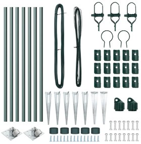 Kerítésoszlopok Cölöppel 7 db Ø32 mm 60 cm Horganyzott Acél