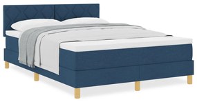 Box Spring Ágy Matraccal Kék 140x200 cm Szövet