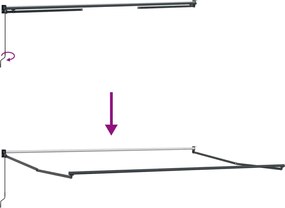 Behúzható napellenző Zöld 500 × 300 cm