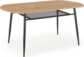 Jackson étkezőasztal – arany tölgy / fekete 160 cm