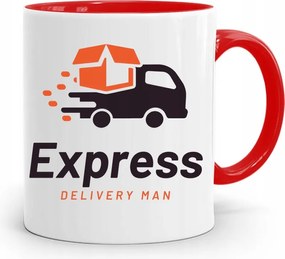 Piros Bögre Futárnak Express Ajándék fényképes nyomtatással