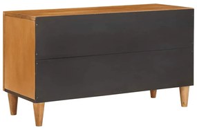 TV szekrény ajtóval Világosbarna 80 x 33 x 46 cm tömör mangófa