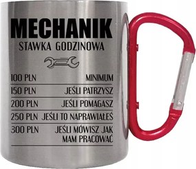 Fém bögre karabinerrel a szerelő számára Óradíj szerelő