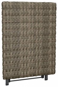 szürke összecsukható polyrattan asztal 45x35x32 cm