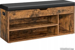 Cipősszekrény kárpitozott kényelmes ülőfelülettel100x30x44cm