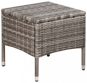 3 darabos szürke polyrattan bisztrószett