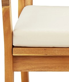 Kerti pad párnákkal 115x70x72 cm Tömör akácfából