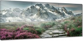 Vászonkép 150x70 Hegyi kilátás Tájkép Köd