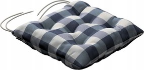 Jacek székpárna 38x38 sötétkék-fehér kockás (5,5x5,5cm)