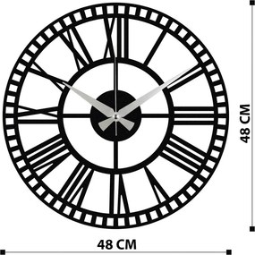 Enzoclock fém falióra, 48×48 cm – S004