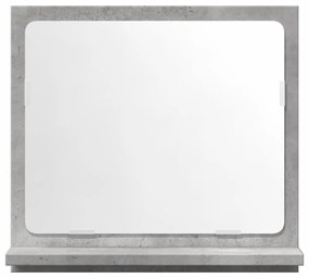 betonszürke szerelt fa tükrös fürdőszobaszekrény 40x11x37 cm