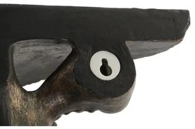 Vinatge fali polc arany elefánt dekorral polirezin