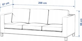 Karlanda 3 személyes kinyitható kanapé huzat Ikea fekete