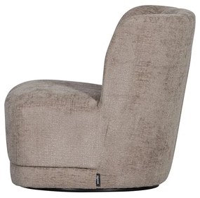 Világosbarna bársony fotel Atty – WOOOD