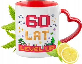 60 Születésnap Piros Szív alakú füllel Ajándék