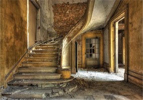 Flizelin fotótapéta Idő romjai Lépcsők Építészet 254x184 +ragasztó