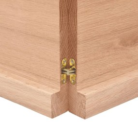 világosbarna kezelt tömör tölgyfa asztallap 120x50x(2-4) cm