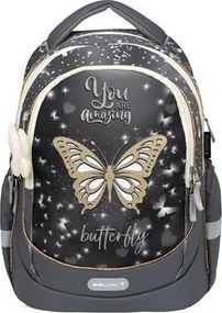 Iskolatáska, cipzáras, BELMIL Leisure Plus Starlight Butterfly, csillagfény pillangó (BL3388723L)