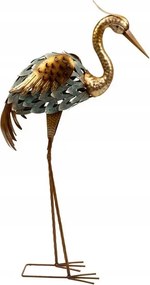 Kócsag dekoráció a ház kertjébe fém dísz 81cm magas