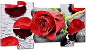 Vászonkép 120x65 Vörös rózsa Neki