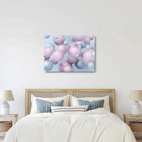 Absztrakt kép - Pasztell gömbök (üvegen) (70x50 cm)