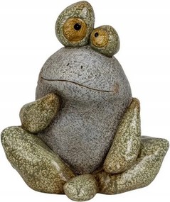 Dekorációs béka kerti ház figura 25cm