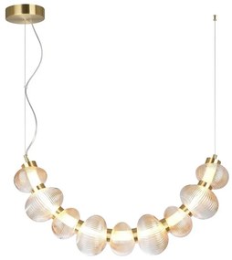 LED csillár kábelen BOLLA LED/36W/230V arany/füstös bézs