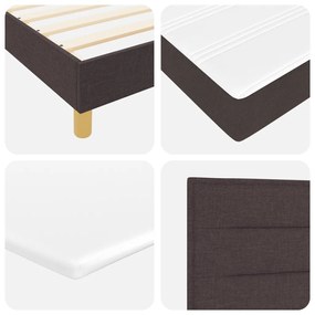 Boxspring Ágy Matrac Káprázatos Barna Színben, 180x200 cm, Textil