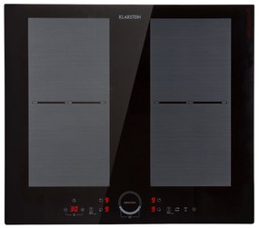 Klarstein Delicatessa 60, beépített indukciós főzőlap, 7000 W, 4 zóna, üvegkerámia, fekete