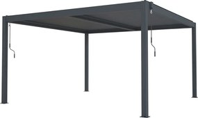 Bioklimatikus pergola G21 Austin 4x4 m, antracit színű alumínium (63900802)