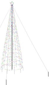 LED Karácsonyfák talajráccsal 800 LED-del Sokszínű 400 cm Vas