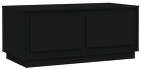 Fekete szerelt fa dohányzóasztal 102x50x44 cm