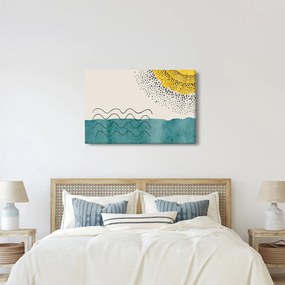 Kép - Absztrakt festmény a strandról N⁰1 (90x60 cm)