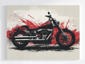 Poszter Motor Grafika Grunge Vintage Motorkerékpår Retro 100x75