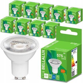 10x Led izzó Halogén GU10 6,9W 80W 4000K 36D