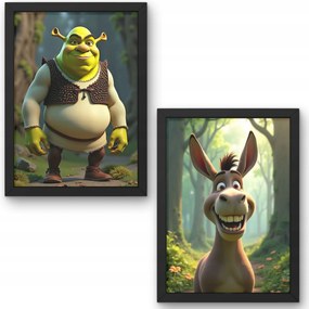 Shrek & Szamár két darabos poszter szett A4-es méret