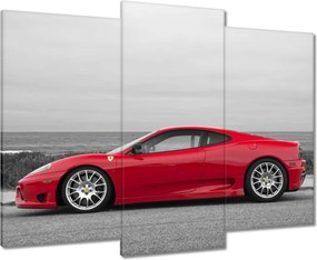 Vászonkép 90x70 Piros Ferrarik a tengerparton