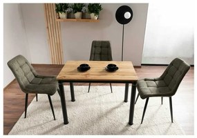 Damar W étkezőasztal 100 x 60 cm, artisan tölgy / fekete