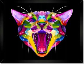 Poszterek keretben 40x30 Absztrakt macska