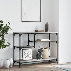 szürke sonoma színű tálalóasztal polcokkal 100 x 35 x 75 cm