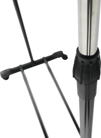 Görgős ruhaálvány, rozsdamentes fém/fekte műanyag, DOLFO NEW