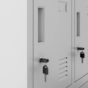 Dupla BHP szociális szekrény szürke: ROBERT 2 Plus