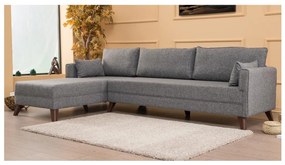 KORFU L-alakú sarokülőgarnitúra, szürke, balos