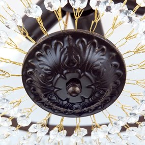 Orion DL 7-542/6-Kristály csillár rúdon ARILA 6xE27/60W/230V átm. 60 cm barna/patinás