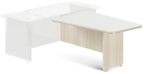 TopOffice Premium tárgyaló elem 169 x 98,6 cm, jobb asztalhoz, világos akác / fehér