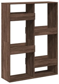 barna tölgy színű szerelt fa könyvespolc 100 x 33 x 135 cm