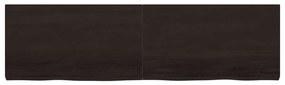 sötétbarna kezelt tömör tölgyfa asztallap 180x50x(2-6) cm